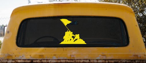 Battle Of Iwo Jima  Military Car or Truck Window Decal Sticker