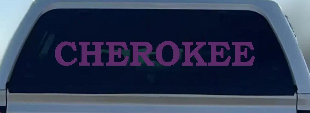 Cherokee native American Indian Car or Truck Window Decal Sticker (Violet)