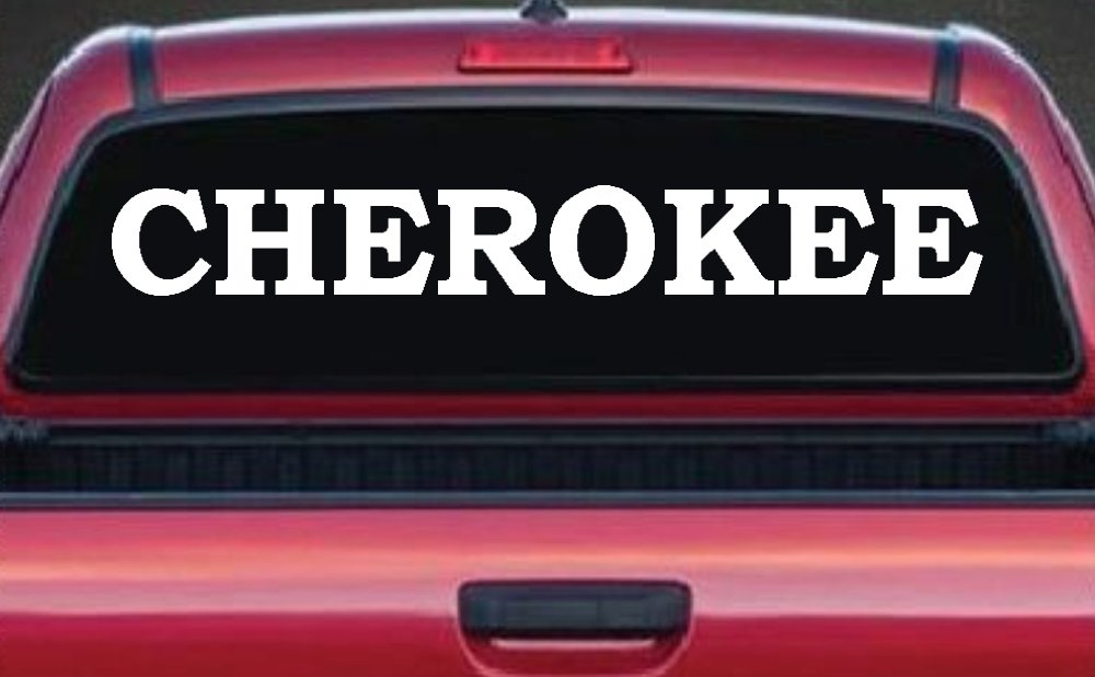 Cherokee native American Indian Car or Truck Window Decal Sticker