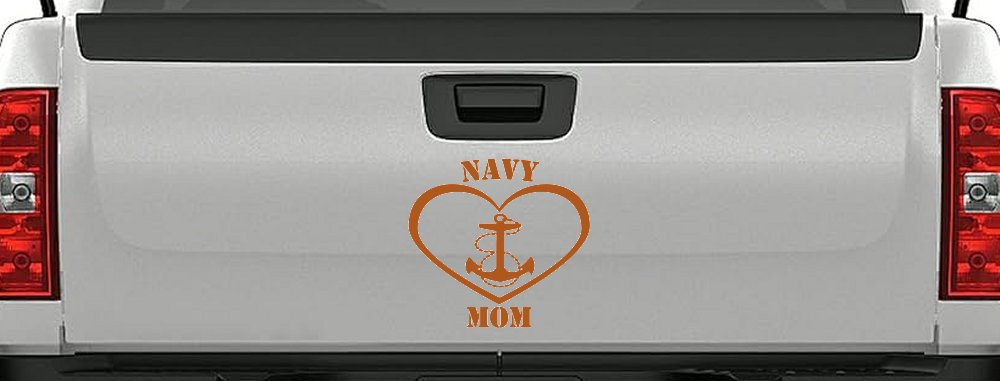 Navy Mom Heart Anchor Military Car or Truck Window Decal Sticker