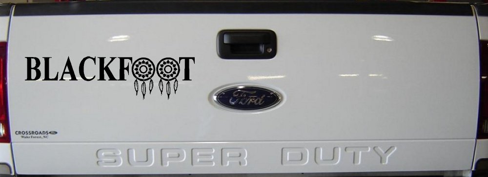 Blackfoot Tribe Dreamcatcher Native American Indian Dream Catcher Car or Truck Window Decal Sticker (Black)
