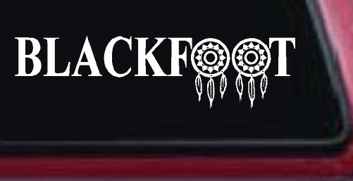 Blackfoot Tribe Dreamcatcher Native American Indian Dream Catcher Car or Truck Window Decal Sticker (White)