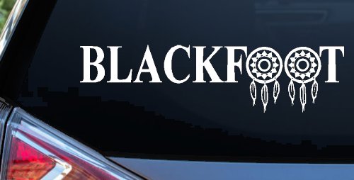 Blackfoot Tribe Dreamcatcher Native American Indian Dream Catcher Car or Truck Window Decal Sticker (White)
