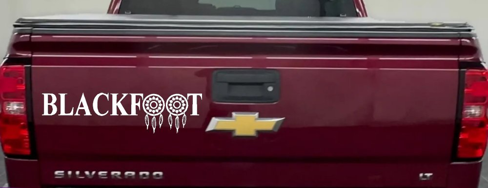 Blackfoot Tribe Dreamcatcher Native American Indian Dream Catcher Car or Truck Window Decal Sticker (White)