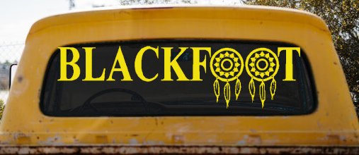 Blackfoot Tribe Dreamcatcher Native American Indian Dream Catcher Car or Truck Window Vinyl Decal Sticker (Yellow)
