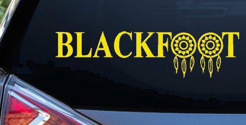 Blackfoot Tribe Dreamcatcher Native American Indian Dream Catcher Car or Truck Window Vinyl Decal Sticker (Yellow)