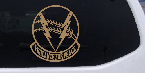 524th Bomb Squadron Vigilance For Peace Military Car or Truck Window Decal Sticker (Light Brown)