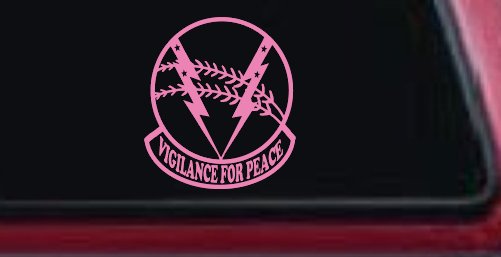 524th Bomb Squadron Vigilance For Peace Military Car or Truck Window Vinyl Decal Sticker (Pink)