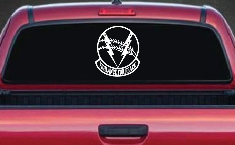 524th Bomb Squadron Vigilance For Peace Military Car or Truck Window Decal Sticker (White)