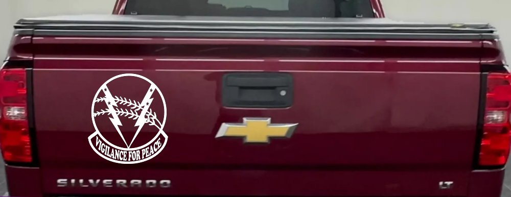 524th Bomb Squadron Vigilance For Peace Military Car or Truck Window Decal Sticker (White)