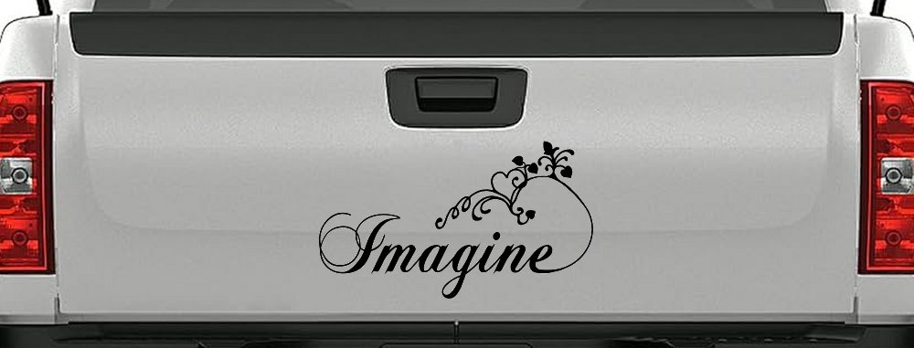 Imagine Car or Truck Window Decal Sticker (Black)