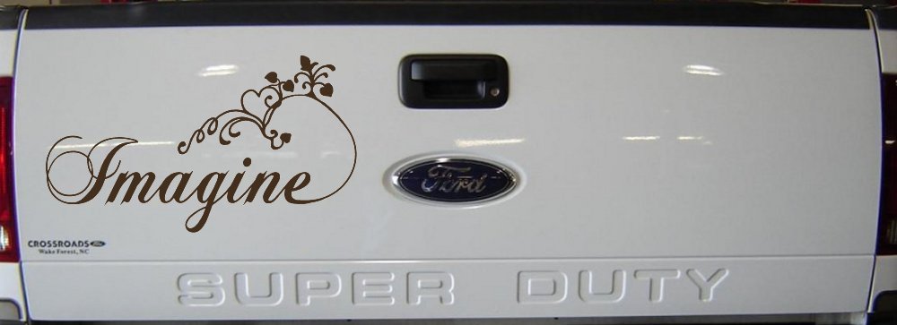 Imagine Car or Truck Window Decal Sticker (Brown)