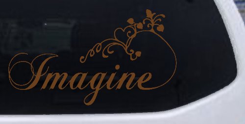 Imagine Car or Truck Window Decal Sticker (Copper)