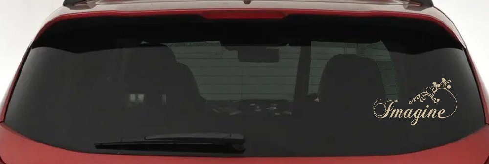 Imagine Car or Truck Window Decal Sticker (Desert Sand)