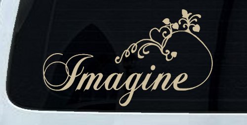 Imagine Car or Truck Window Decal Sticker (Desert Sand)