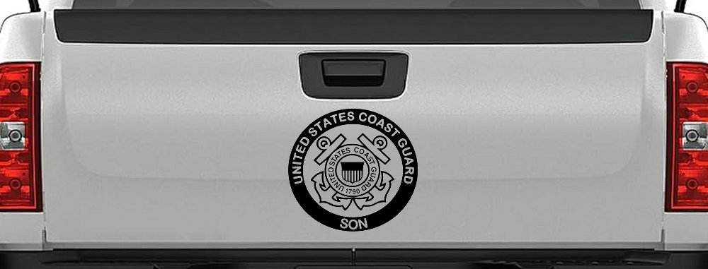 Coast Guard Son Military Car or Truck Window Vinyl Decal Sticker (Black)