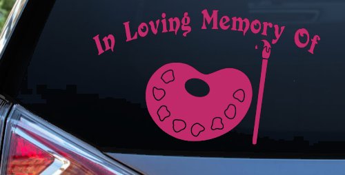In Loving Memory Of Artist Brush Pallet Other Car or Truck Window Decal Sticker