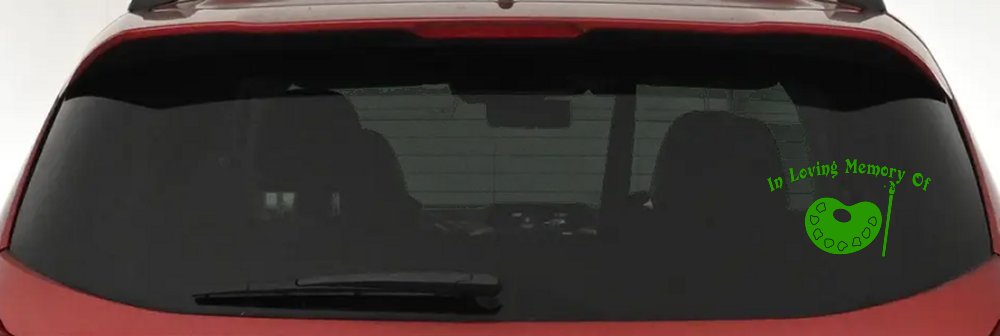 In Loving Memory Of Artist Brush Pallet Other Car or Truck Window Decal Sticker