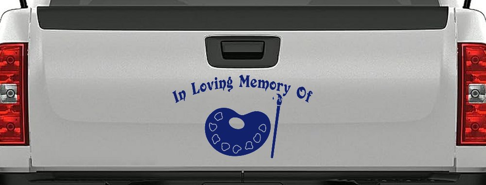 In Loving Memory Of Artist Brush Pallet Other Car or Truck Window Decal Sticker