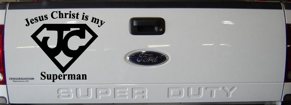 JC Jesus Christ Is My Superman Christian Car or Truck Window Decal Sticker