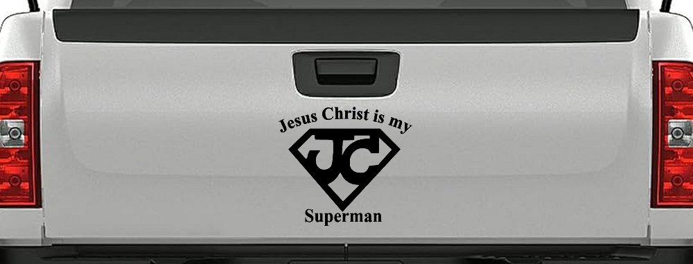 JC Jesus Christ Is My Superman Christian Car or Truck Window Decal Sticker