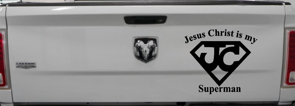 JC Jesus Christ Is My Superman Christian Car or Truck Window Decal Sticker