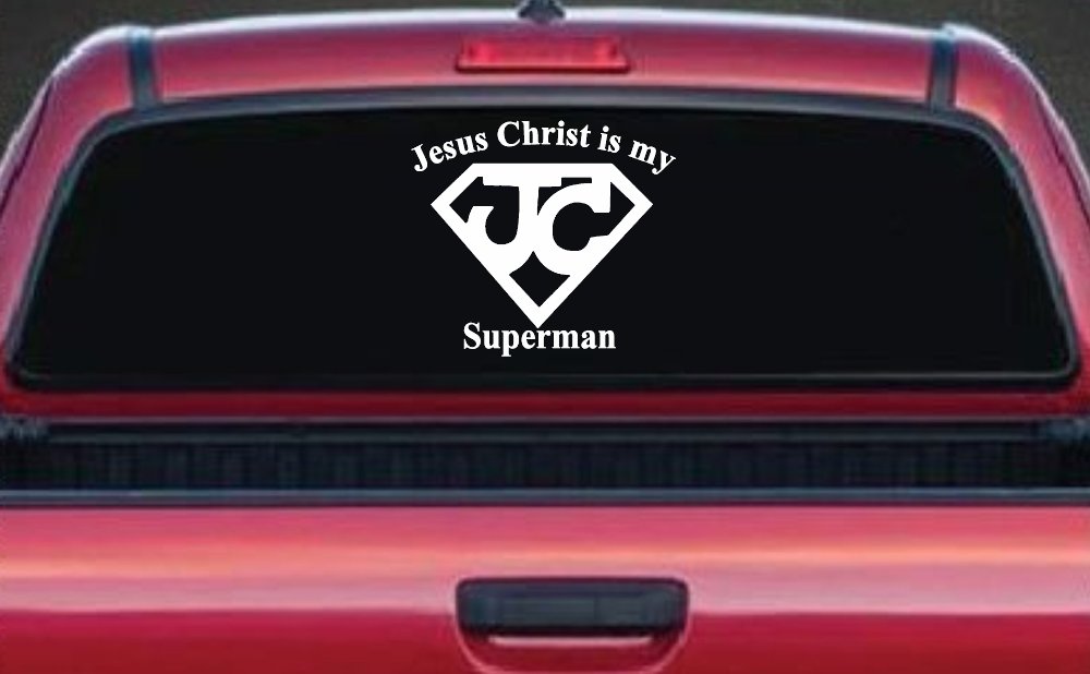 JC Jesus Christ Is My Superman Christian Car or Truck Window Decal Sticker