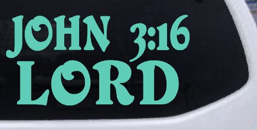 John 3:16 Lord Christian Car or Truck Window Decal Sticker (Mint)