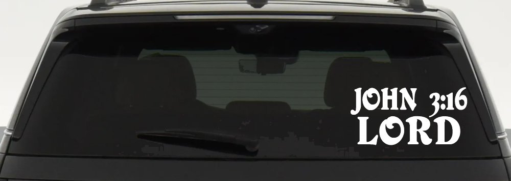 John 3:16 Lord Christian Car or Truck Window Decal Sticker