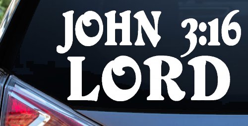 John 3:16 Lord Christian Car or Truck Window Decal Sticker