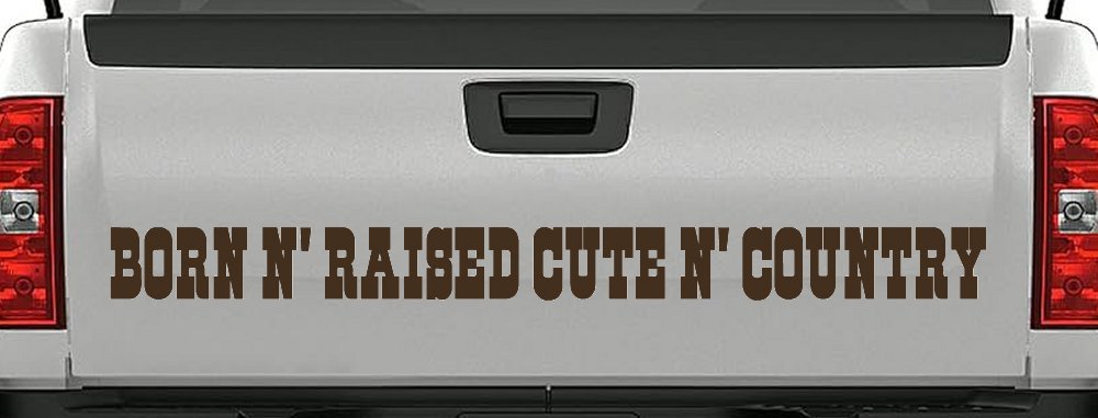 Born N Raised Cute N Country Car or Truck Window Decal Sticker