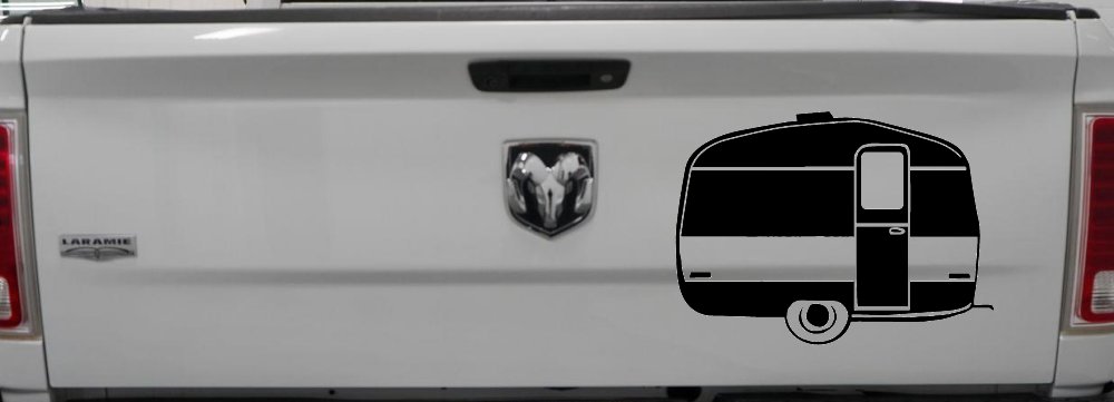 Camper Trailer Car or Truck Window Vinyl Decal Sticker (Black)