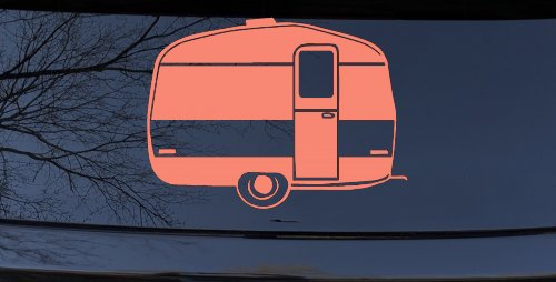 Camper Trailer Car or Truck Window Decal Sticker (Coral)