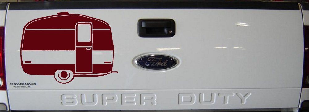 Camper Trailer Car or Truck Window Decal Sticker (Purple Red)