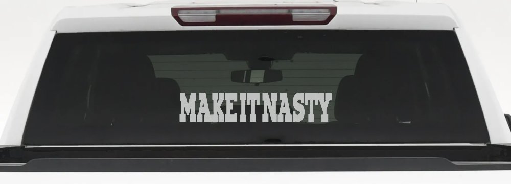 Make It Nasty Country Car or Truck Window Decal Sticker (Light Gray)