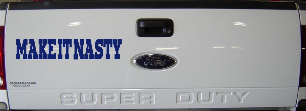 Make It Nasty Country Car or Truck Window Decal Sticker (Navy)