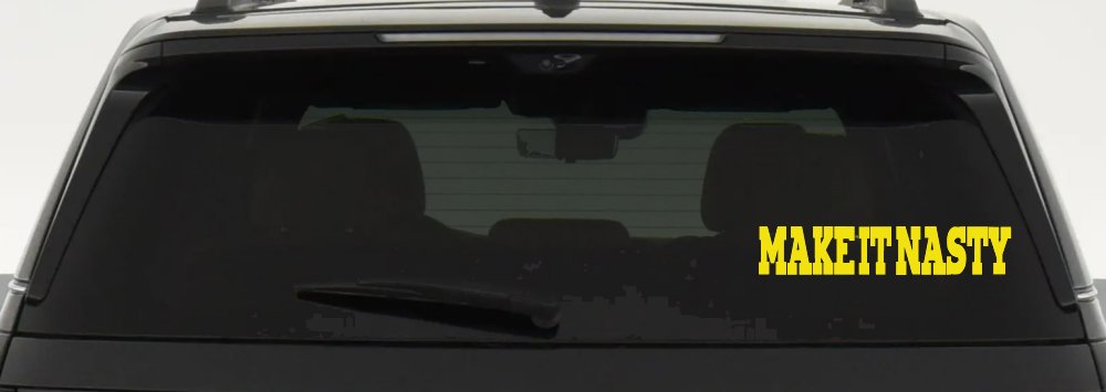Make It Nasty Country Car or Truck Window Decal Sticker (Yellow)