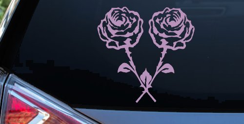 Long Stem Roses Flowers Car or Truck Window Vinyl Decal Sticker (Lilac)