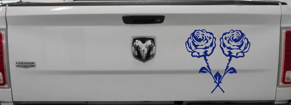 Long Stem Roses Flowers Car or Truck Window Decal Sticker