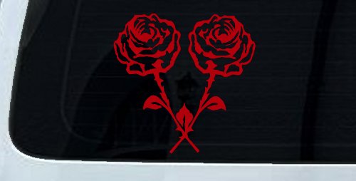 Long Stem Roses Flowers Car or Truck Window Decal Sticker