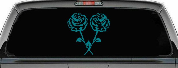 Long Stem Roses Flowers Car or Truck Window Decal Sticker