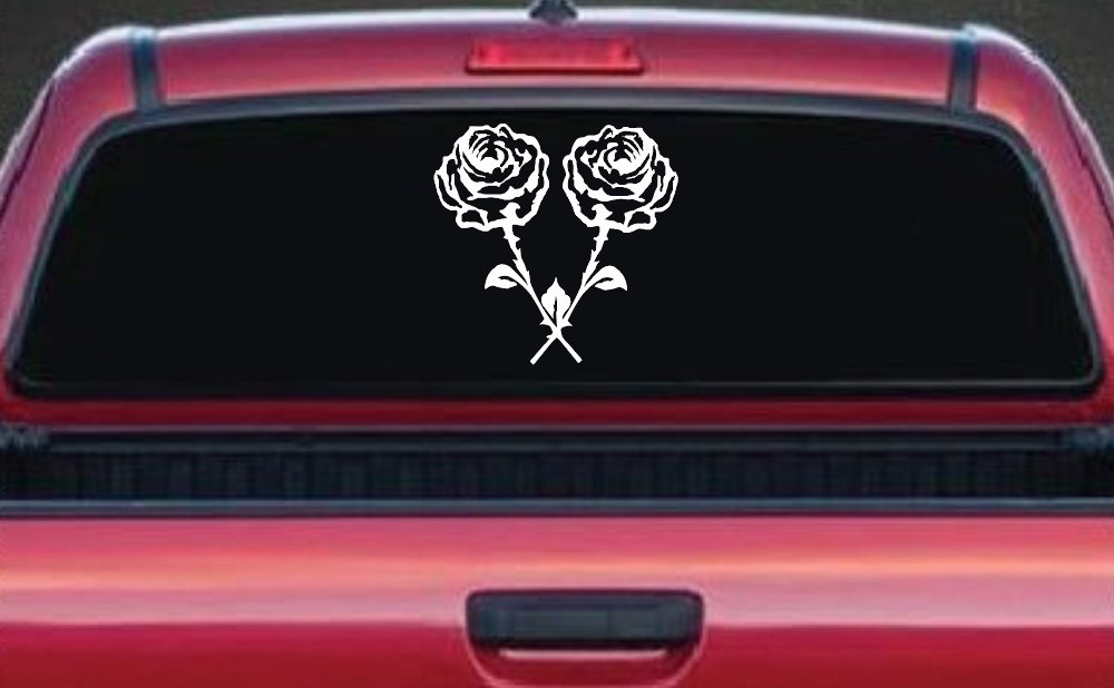 Long Stem Roses Flowers Car or Truck Window Decal Sticker