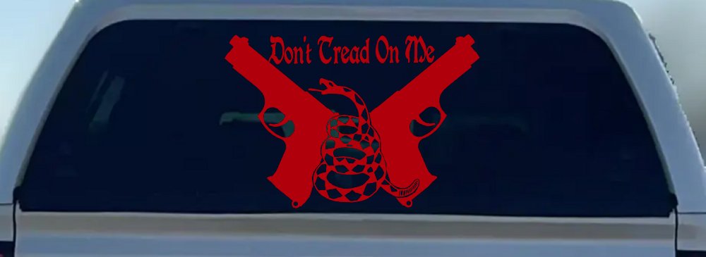 Don't Tread On Me Gadsden Pistols Guns Freedom Military Car or Truck Window Decal Sticker
