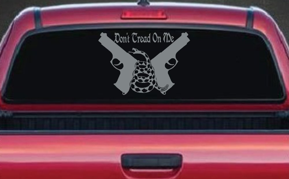 Don't Tread On Me Gadsden Pistols Guns Freedom Military Car or Truck Window Decal Sticker