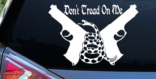Don't Tread On Me Gadsden Pistols Guns Freedom Military Car or Truck Window Decal Sticker