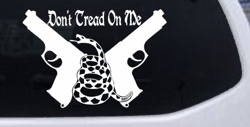 Don't Tread On Me Gadsden Pistols Guns Freedom Military Car or Truck Window Decal Sticker