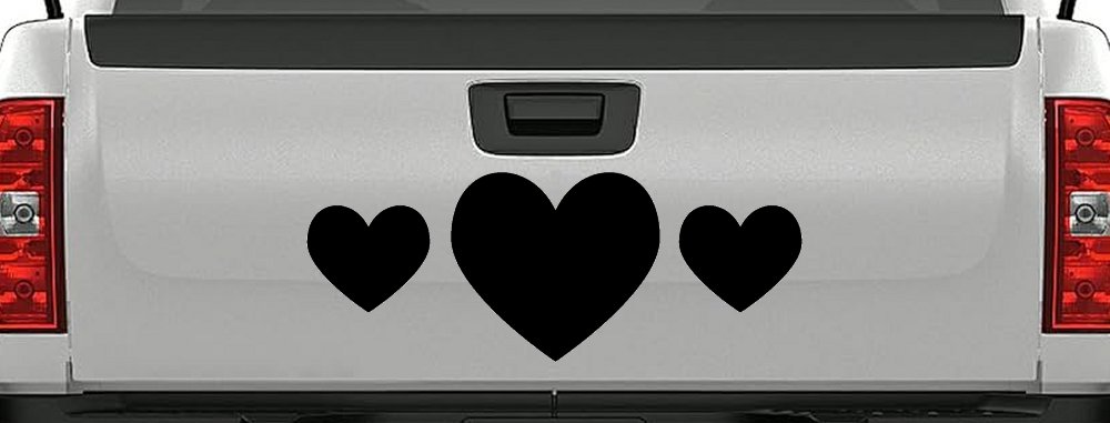 Three Hearts Car or Truck Window Decal Sticker