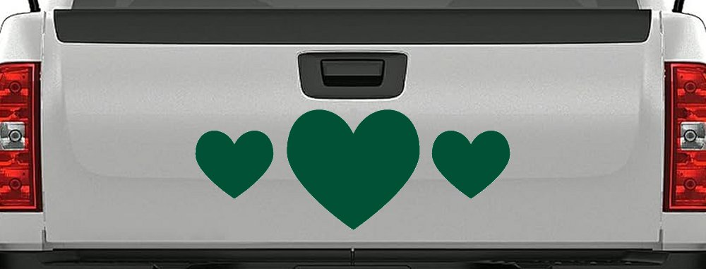 Three Hearts Car or Truck Window Decal Sticker