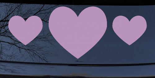 Three Hearts Car or Truck Window Decal Sticker