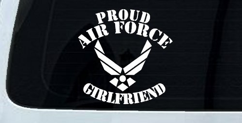 Proud Air Force Girlfriend Military Car or Truck Window Decal Sticker